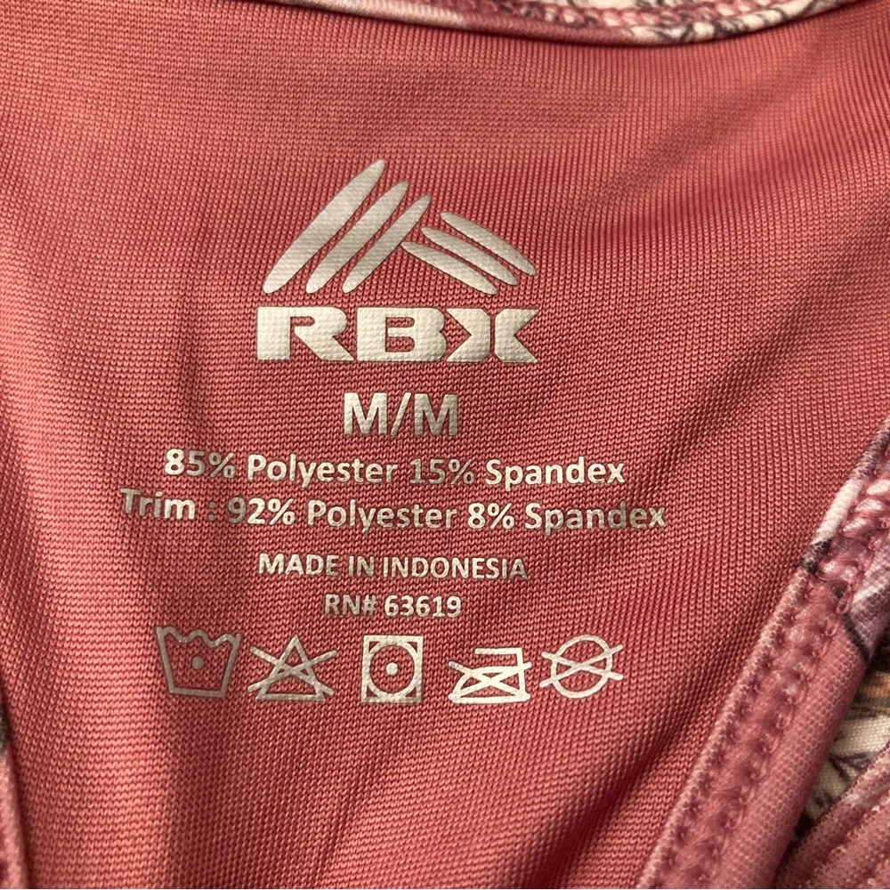 RBX Pink Racerback Sports Bra Medium - Picture 3 of 5